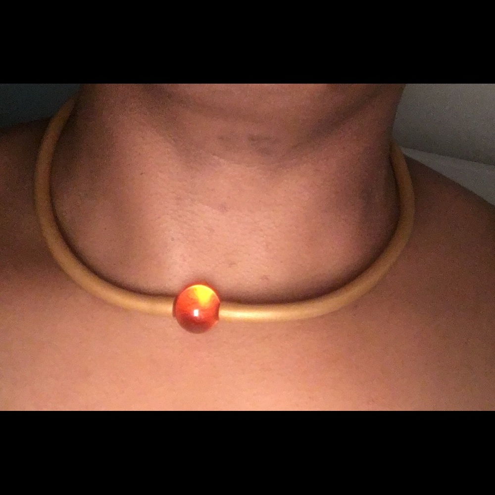 Glass marble necklace